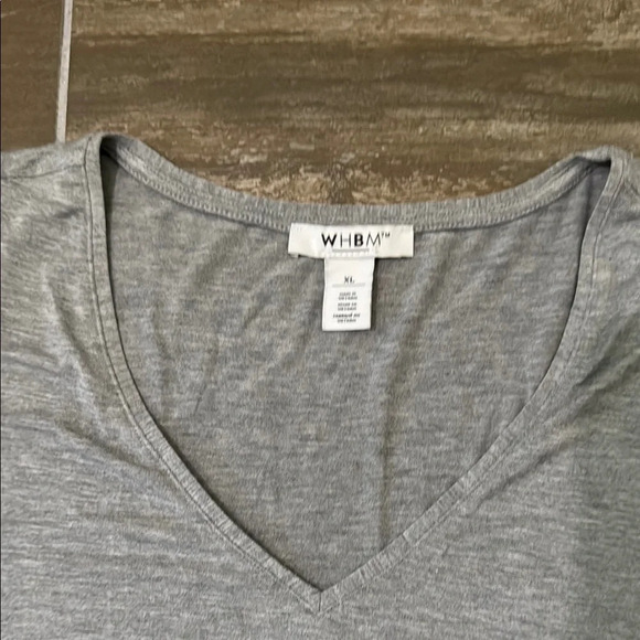 White House Black Market Gray Fitted Short Sleeve Tee - Picture 3 of 6